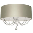 Luminaria Plafon Cristal 30x15  Prata