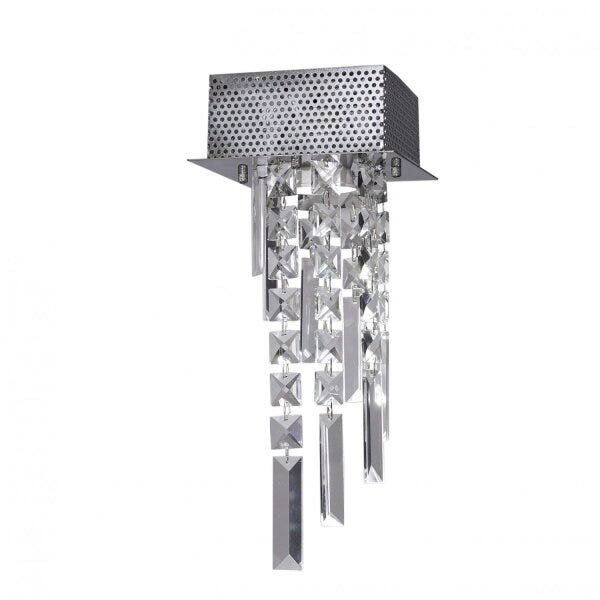 Luminária Plafon Cristal Para 1 Lâmpada New York Bronzearte C