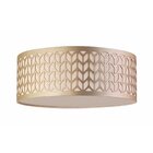 Luminária Plafon Cúpula Recorte Bronze  50x15 3e27 Bivolt