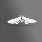 Luminária Plafon Em Madeira -daisy Flower -branco