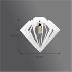 Luminária Plafon Em Madeira -diamond -branco