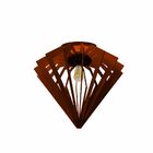 Luminária Plafon Em Madeira -diamond -marrom