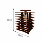 Luminária Plafon Em Madeira -temple -marrom