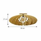 Luminária Plafon Em Madeira - Atom - Marfim