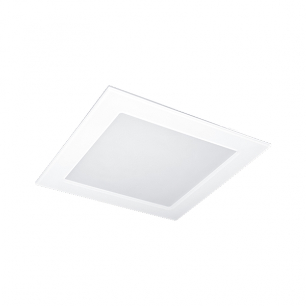 Luminária Plafon Embutir Quadrado Relevo 2xe27 Acrílico Branc