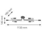 Luminária Plafon Enzo Dourado Moderno 130x14x18 Cm 6xe27