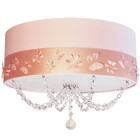 Luminária Plafon Faixa Flores E Borboletas 40cm