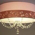 Luminária Plafon Faixa Flores E Borboletas 40cm