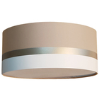 Luminária Plafon Faixas Bronze Cúpula 30x15 Cáqui