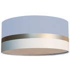 Luminária Plafon Faixas Bronze Cúpula 40x15  Azul