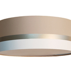 Luminária Plafon Faixas Bronze Cúpula 40x15  Cáqui