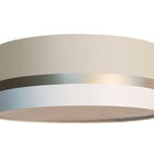 Luminária Plafon Faixas Bronze Cúpula 40x15  Cru