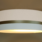 Luminária Plafon Faixas Bronze Cúpula 50x15  Branco