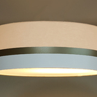 Luminária Plafon Faixas Bronze Cúpula 50x15  Cru