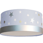 Luminária Plafon Infantil Estrelas 30x15 2e27 Bivolts  Azul B