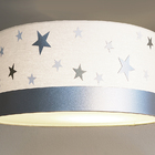 Luminária Plafon Infantil Estrelas 30x15 2e27 Bivolts  Branco