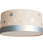 Luminária Plafon Infantil Estrelas 30x15 2e27 Bivolts  Crú