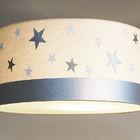 Luminária Plafon Infantil Estrelas 30x15 2e27 Bivolts  Crú