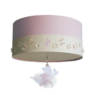 Luminária Plafon Infantil Fadas Cúpula Lilás 30x15 2e27