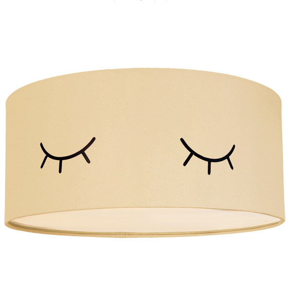 Luminária Plafon Infantil Olhinho 30x15 2e27 Bivolts  Crú