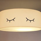 Luminária Plafon Infantil Olhinho Cúpula 40x15 2e27  Crú