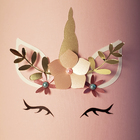 Luminária Plafon Infantil Unicórnio Cúpula Branco 50x15 3e27