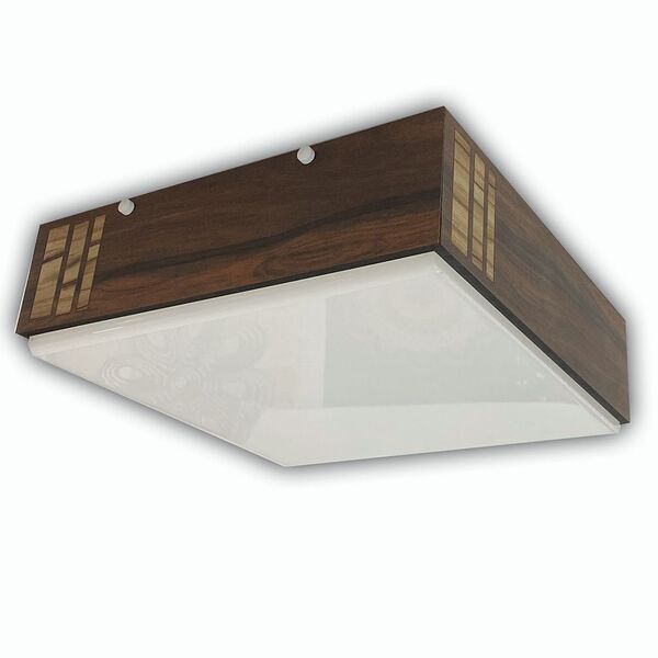 Luminária Plafon Madeira Madeiro Peg Pfng 20cm Marrom