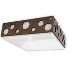 Luminária Plafon Madeira Mariscal Peg Bmsd 40cm Marrom