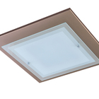 Luminária Plafon Milano Quadrado Peq 30cm 2lamp E27 Bronze Ma