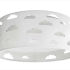 Luminária Plafon Nuvens Duplo Recorte Cinza 50x16