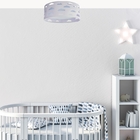 Luminária Plafon Nuvens Duplo Recorte Crú 40x16