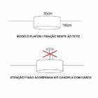 Luminária Plafon Nuvens Duplo Rosa 30x16