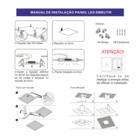 Luminária Plafon Painel Led Embutir Quadrado 42x42cm 3000k Lu