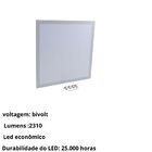 Luminária Plafon Painel Led Embutir Quadrado 42x42cm 6500k Lu