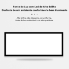 Luminária Plafon Painel Led Sobrepor 30x120 4000k Borda Preta