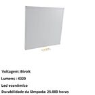 Luminária Plafon Painel Led Sobrepor Quadrado 60x60cm 6500k L