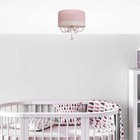 Luminária Plafon Pérolas 30x15 Rosa