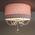 Luminária Plafon Pérolas 30x15 Rosa