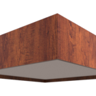 Luminária Plafon Quadrado 30x30cm Em Madeira Imbuia