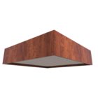 Luminária Plafon Quadrado 40x40cm Em Madeira Imbuia