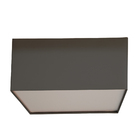 Luminária Plafon Quadrado Cúpula Em Tecido 30x30x15 Preto6017