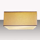 Luminária Plafon Quadrado Cúpula Em Tecido 50x50x15 Cru6034