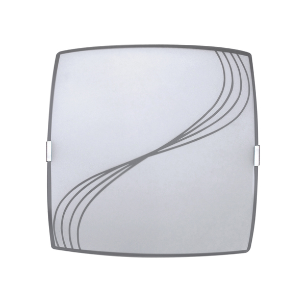 Luminária Plafon Quadrado Gde Linhas - 1318 Gde Cr