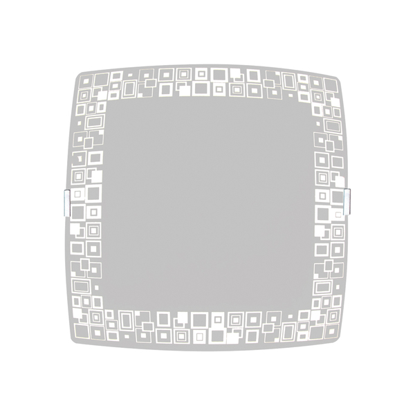 Luminária Plafon Quadrado Gde Mosaico Branco - 1313 Gde Br