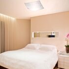 Luminária Plafon Quadrado Gde Textura Branco - 1314 Gde Br