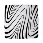 Luminária Plafon Quadrado Med Curvas Preto - 1817 Med Pt