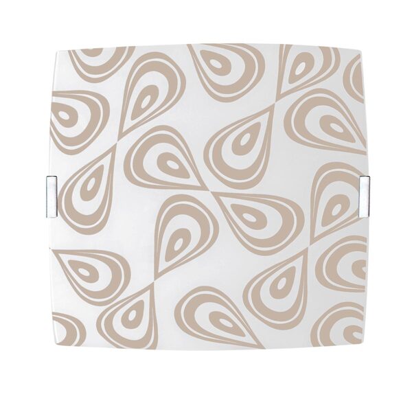 Luminária Plafon Quadrado Peq Gota Camurça - 1818 Peq Cam