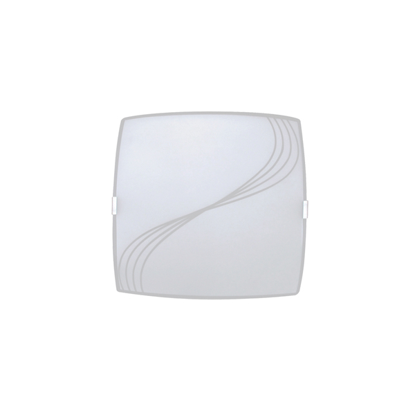 Luminária Plafon Quadrado Peq Linhas - 1318 Peq Cr