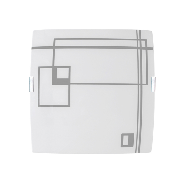 Luminária Plafon Quadrado Peq Prisma Cinza - 1816 Peq Cz