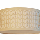 Luminária Plafon Recorte  Cúpula Bege  50x15 3e27 Bivolt